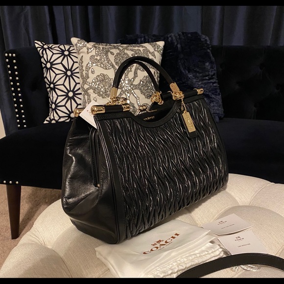 ✨SOLD!✨SALE✨COACH✨NWT MADISON GATHERED LEATHER BAG - Picture 3 of 15